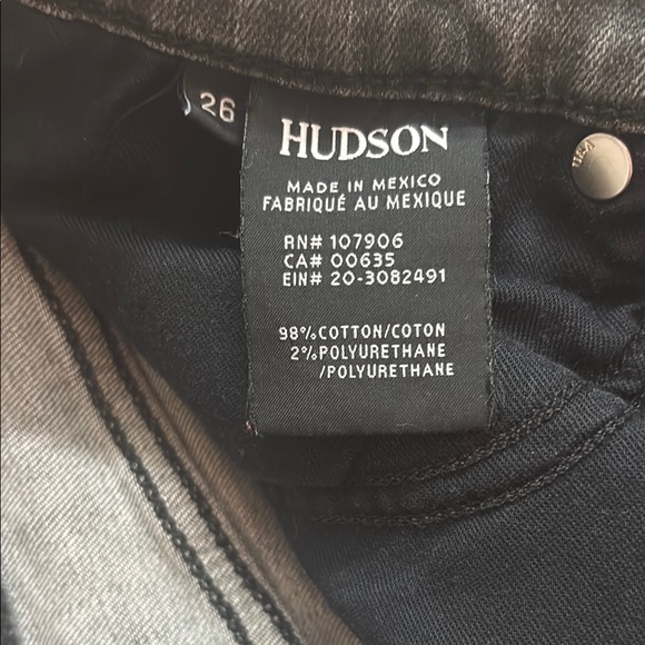 Hudson Black Denim Distressed Shorts - Picture 3 of 3